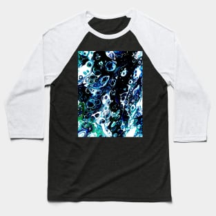 Acrylic Pouring fluid art Baseball T-Shirt